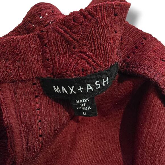 Max + Ash Burgundy Sleeveless Button-Back Lined Jumpsuit with Women’s Medium - Picture 6 of 9